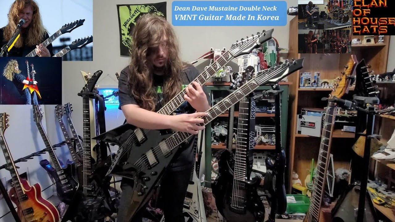 2010 Dean Dave Mustaine VMNT Double Neck Guitar review Flying M Seymour Duncan Livewire Pickups