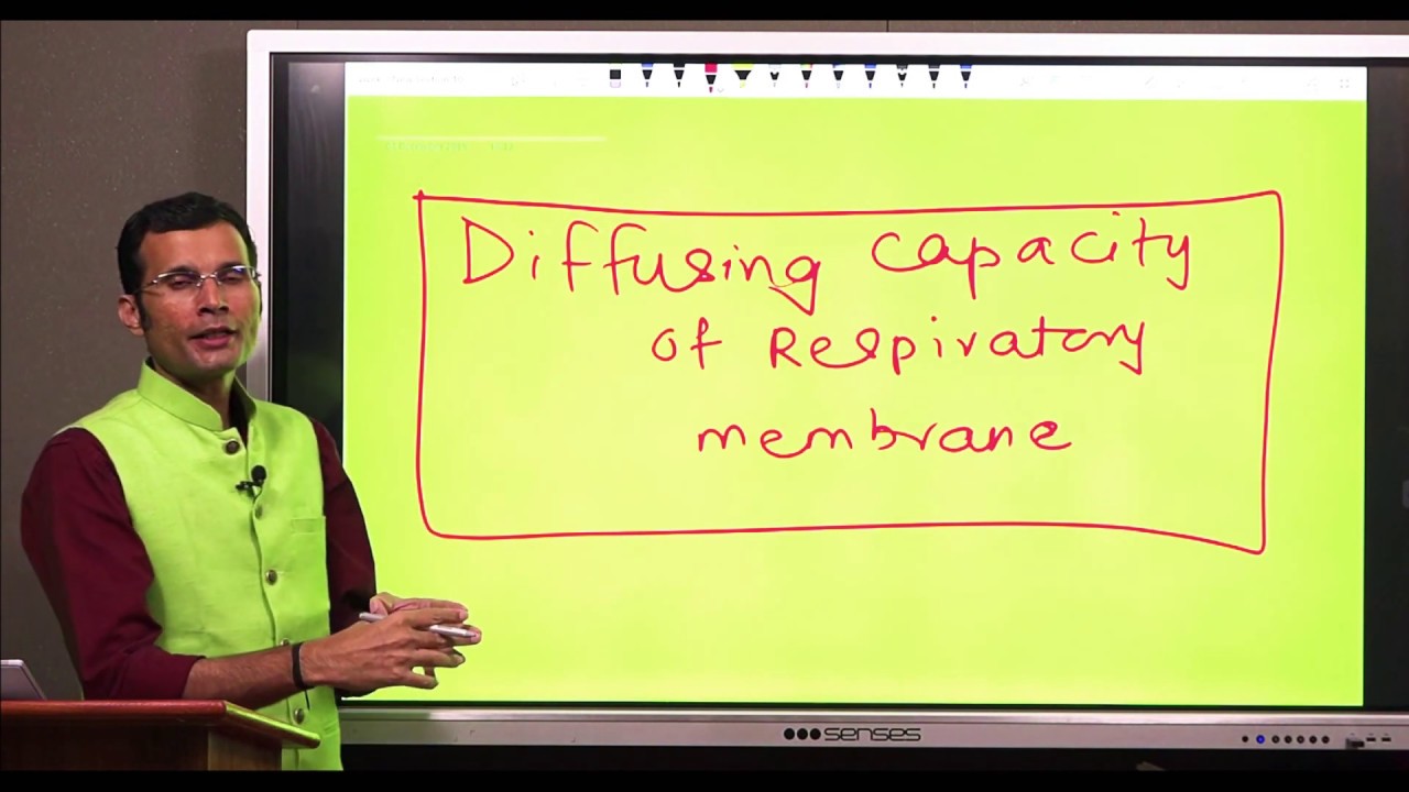 Diffusing capacity of the respiratory membrane (DLco)  #viveksirsphysiology #vsp