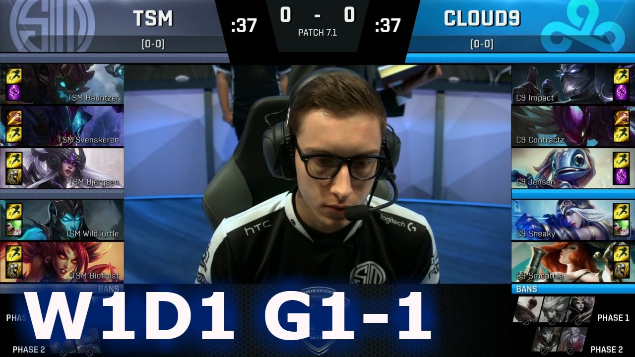 TSM vs C9 Game 1 | S7 NA LCS Spring 2017 Week 1 Day 1 | TSM vs Cloud 9 G1 W1D1
