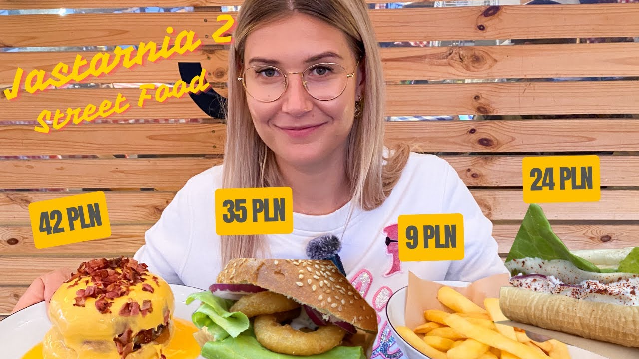 🌊 Polskie Morze Jastarnia - Street food - Burger lawa serowa,  śledzik, buła z kalmarami