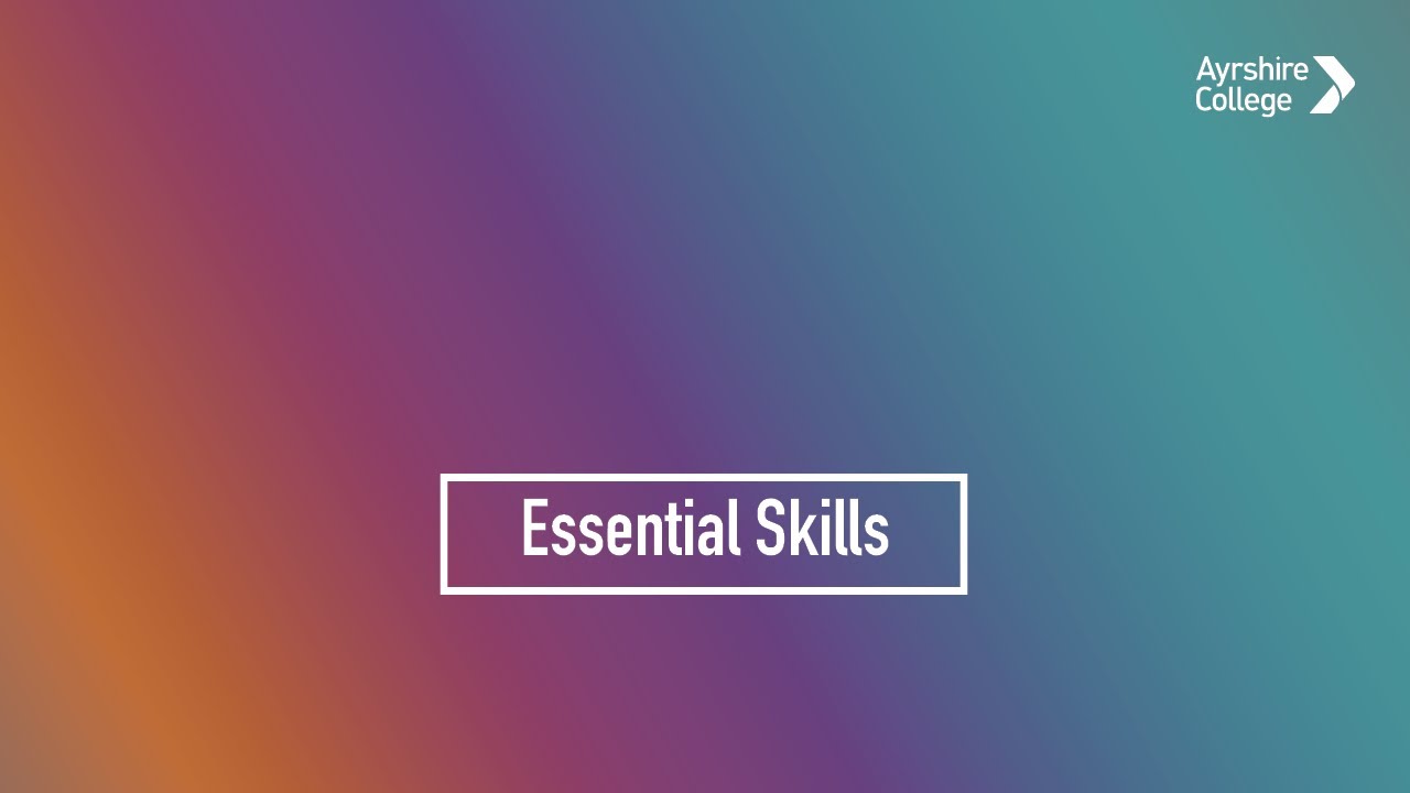 Essential Skills department at Ayrshire College | SDS Virtual Careers Day