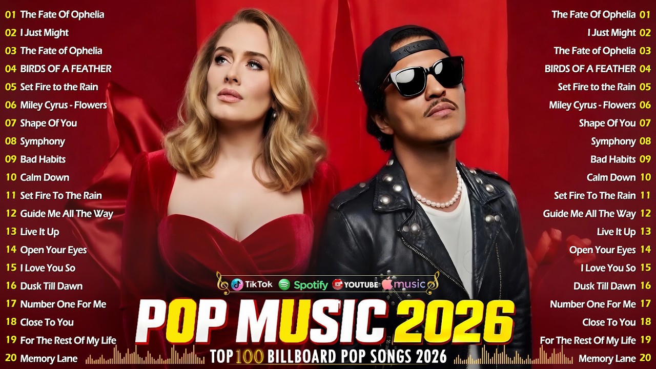 Top Billboard 2026 🌊 Dua Lipa, Rihanna, Adele, Selena Gomez, The Weeknd, Bruno Mars, Justin Bieber