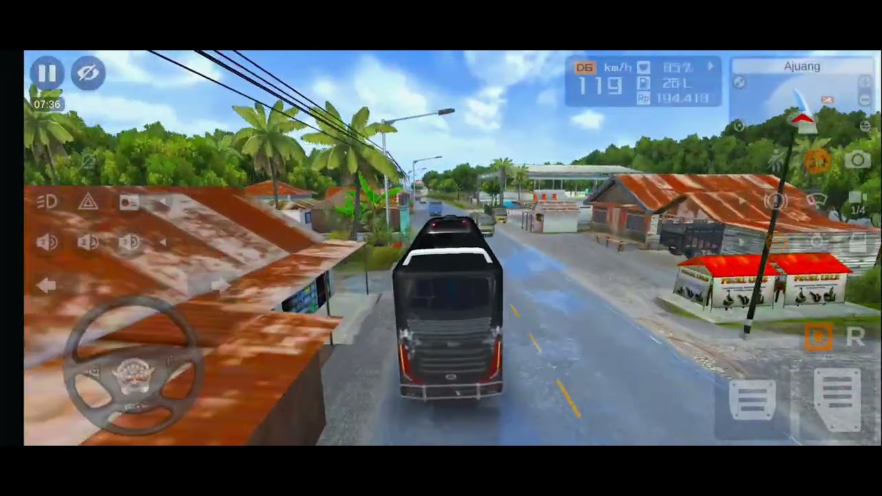 Bus Simulator Indonesia With Steering wheel 😲 on Android #viral #gaming #shorts #bussid