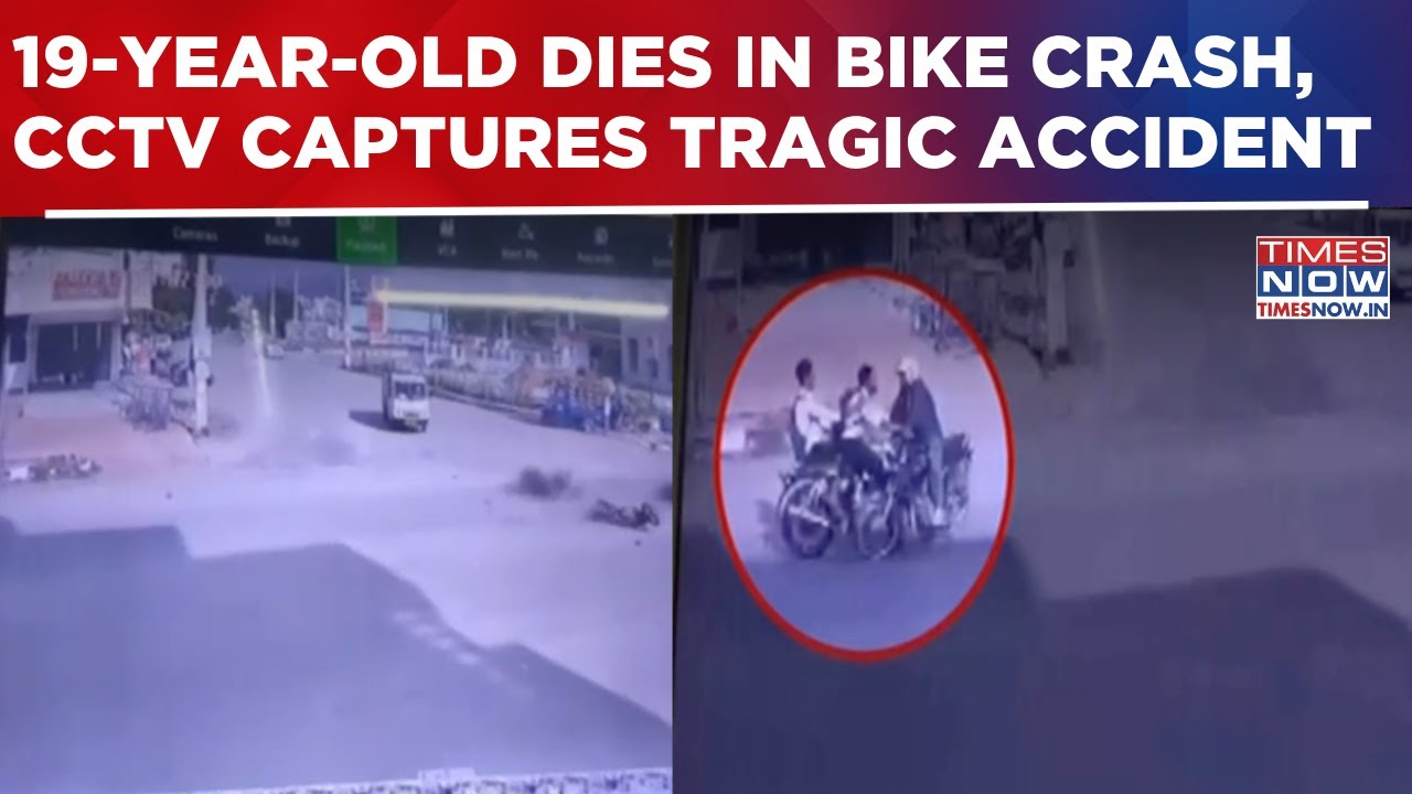 Karnataka News: 19-Year-Old Dies In Chikkamagaluru Bike Crash, CCTV Captures Head-On Collision