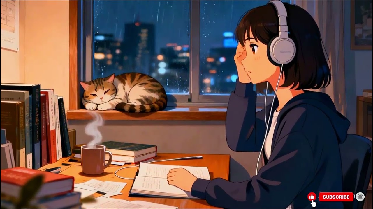 Rainy Night Study Session 🌧️ | Soft Piano & Thunder Ambience