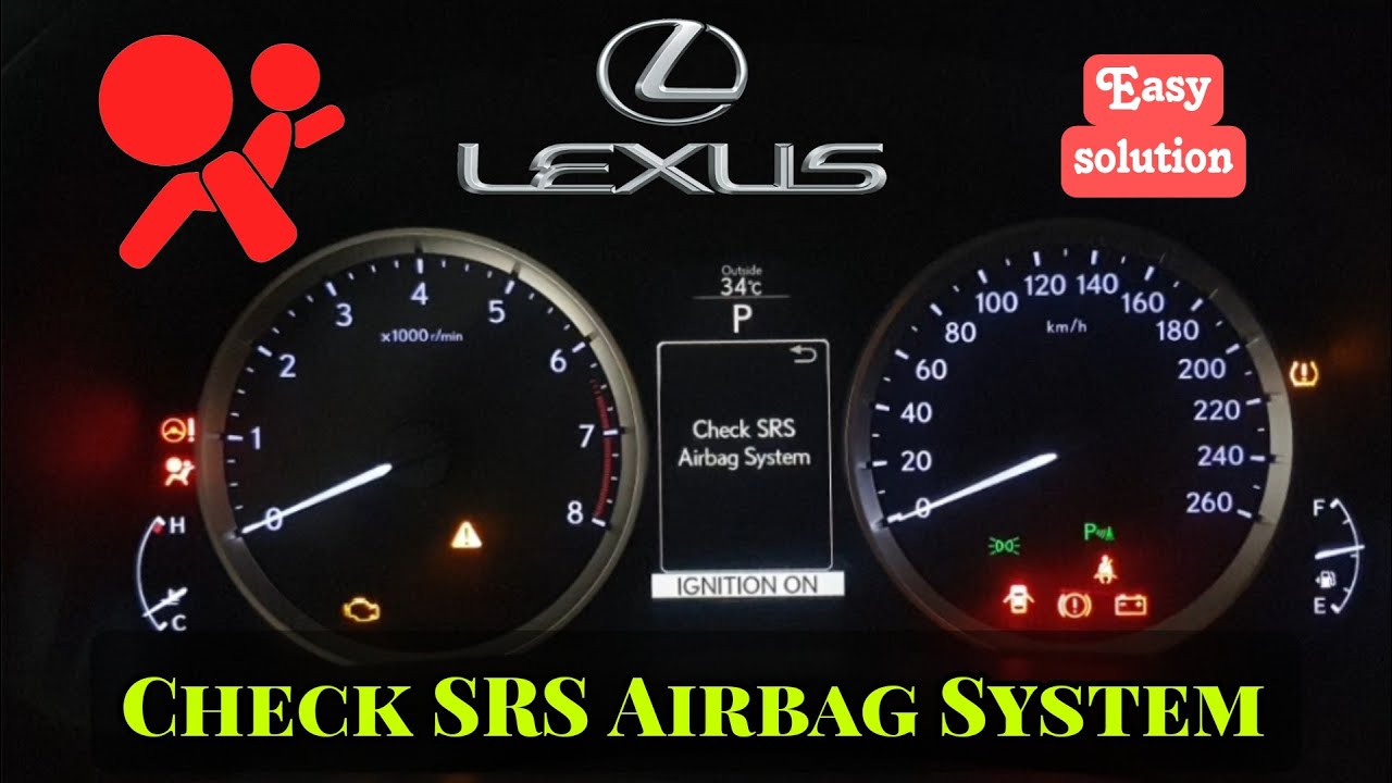 LEXUS ПРОВЕРЬТЕ СИСТЕМУ ПОДУШЕК БЕЗОПАСНОСТИ SRS. ЛЕГКОЕ УСТРАНЕНИЕ.