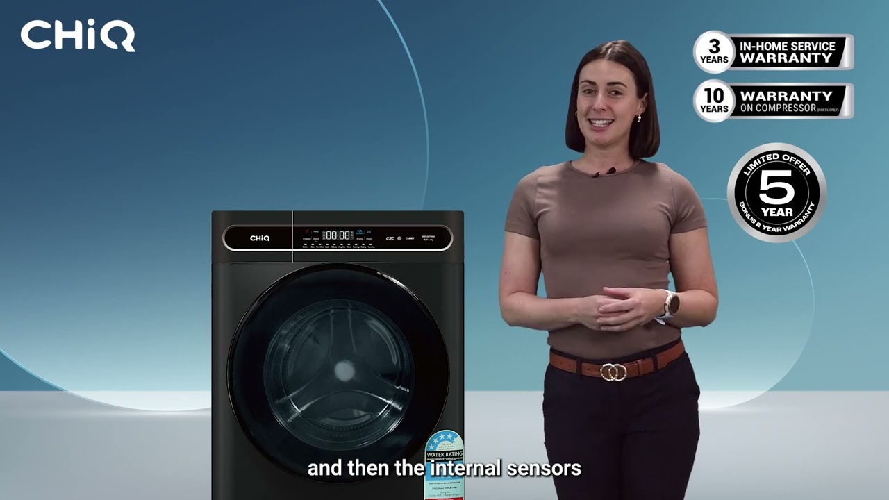 CHiQ Front Load Washer & Dryer Combo Black WDFL85T48B5