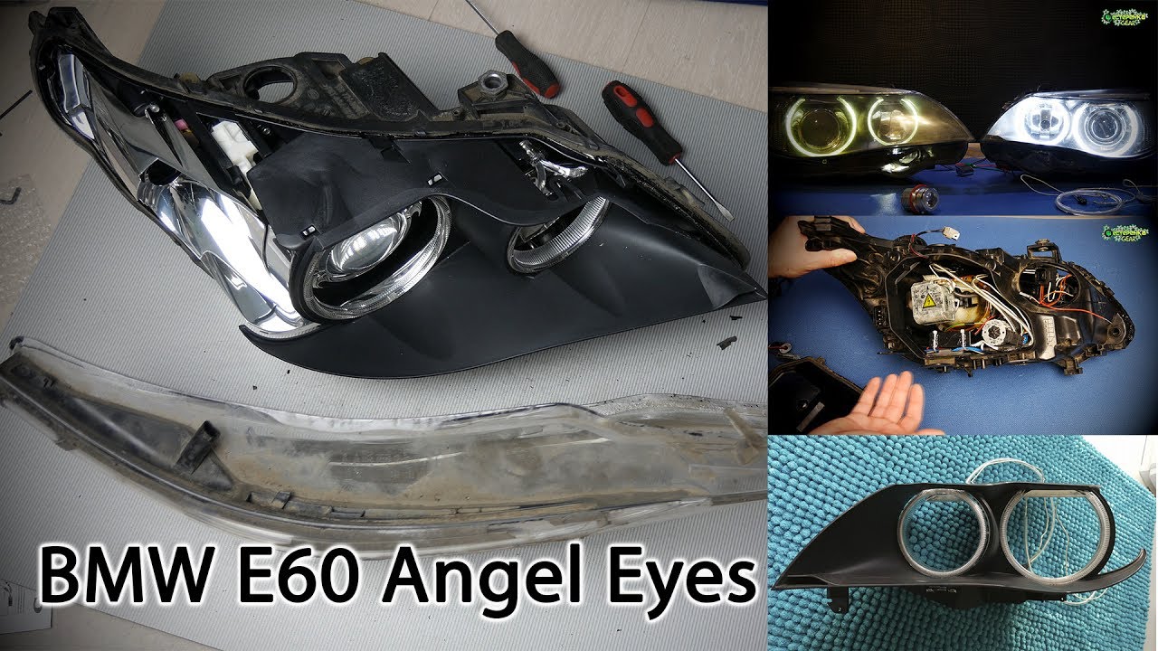 BMW E60 Angel Eyes или как заменить ангельские глазки (4K)