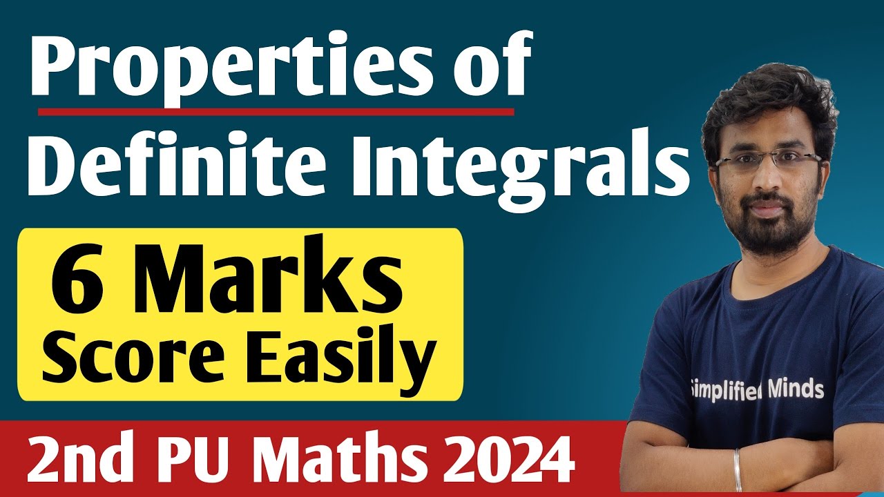 Properties of Definite Integrals | Integration Important 6 Marks Questions | 2ndPUC Maths 2024