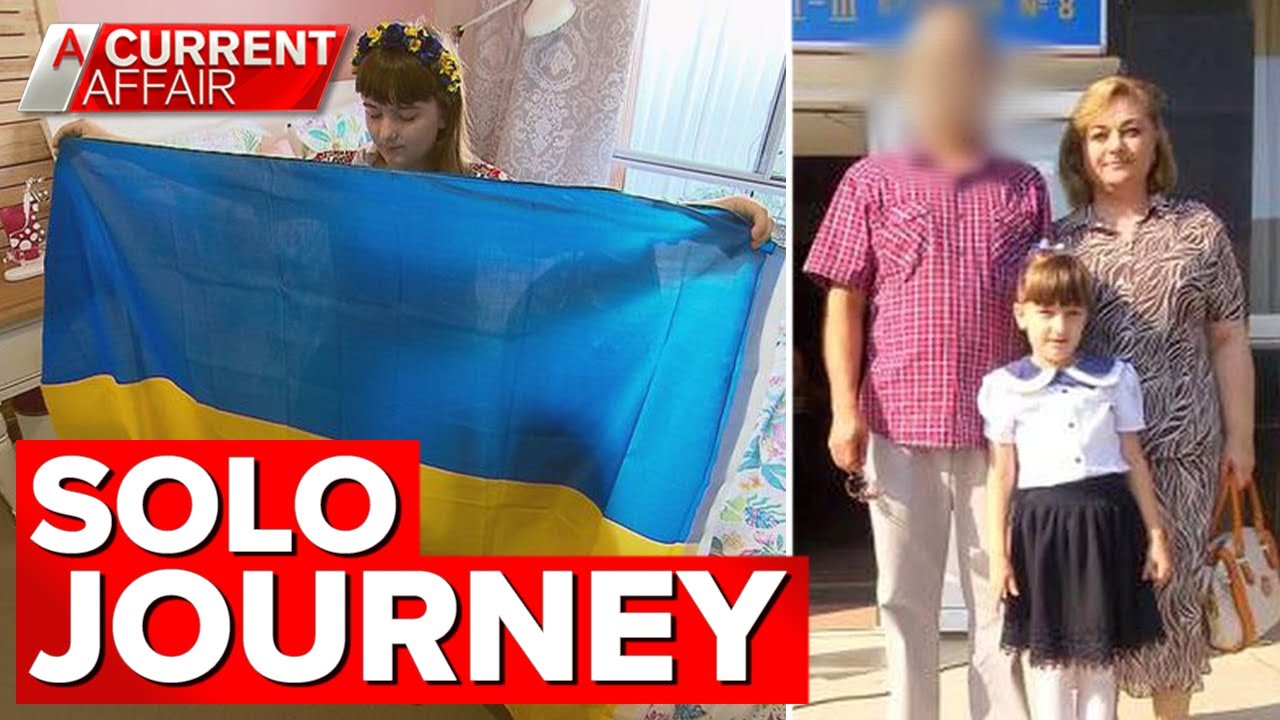 Ukrainian child's solo journey to seek safe haven in Australia | A Current Affair