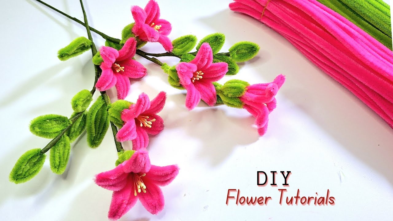 Easy Flowers Using Pipe Cleaners - How to Make Flower With Chenille Stems