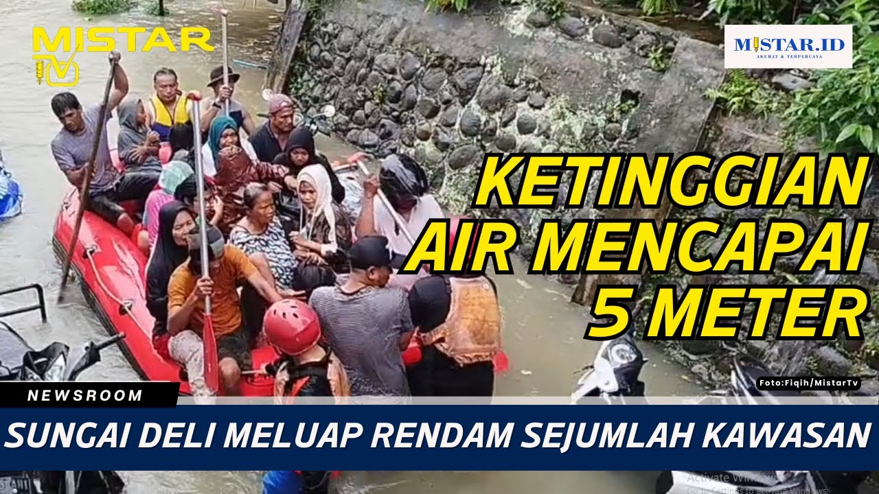 Sungai Deli Meluap Rendam Sejumlah Kawasan