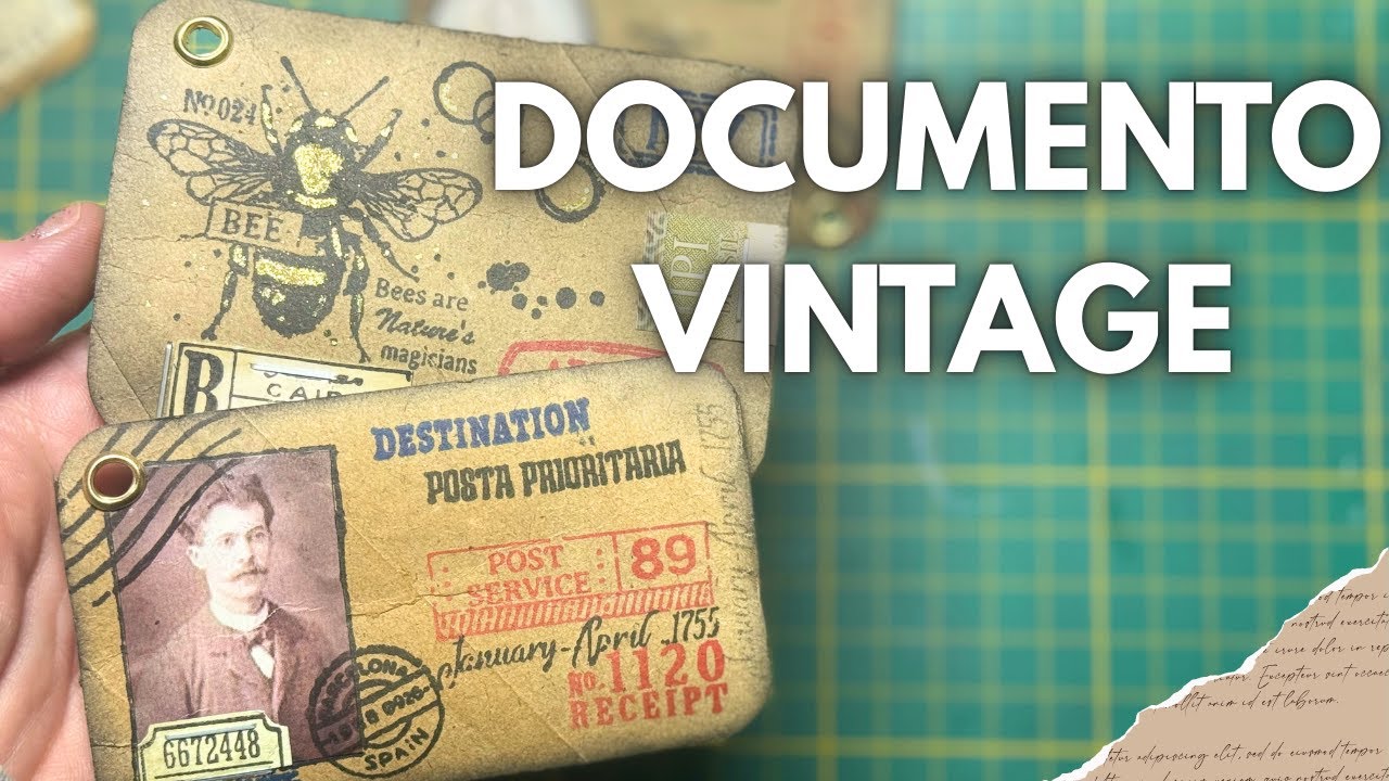 TRANSFORME ROLO DE PAPEL EM ARTE VINTAGE ✨ | Cartas de Identidade com Estilo Junk Journal | 