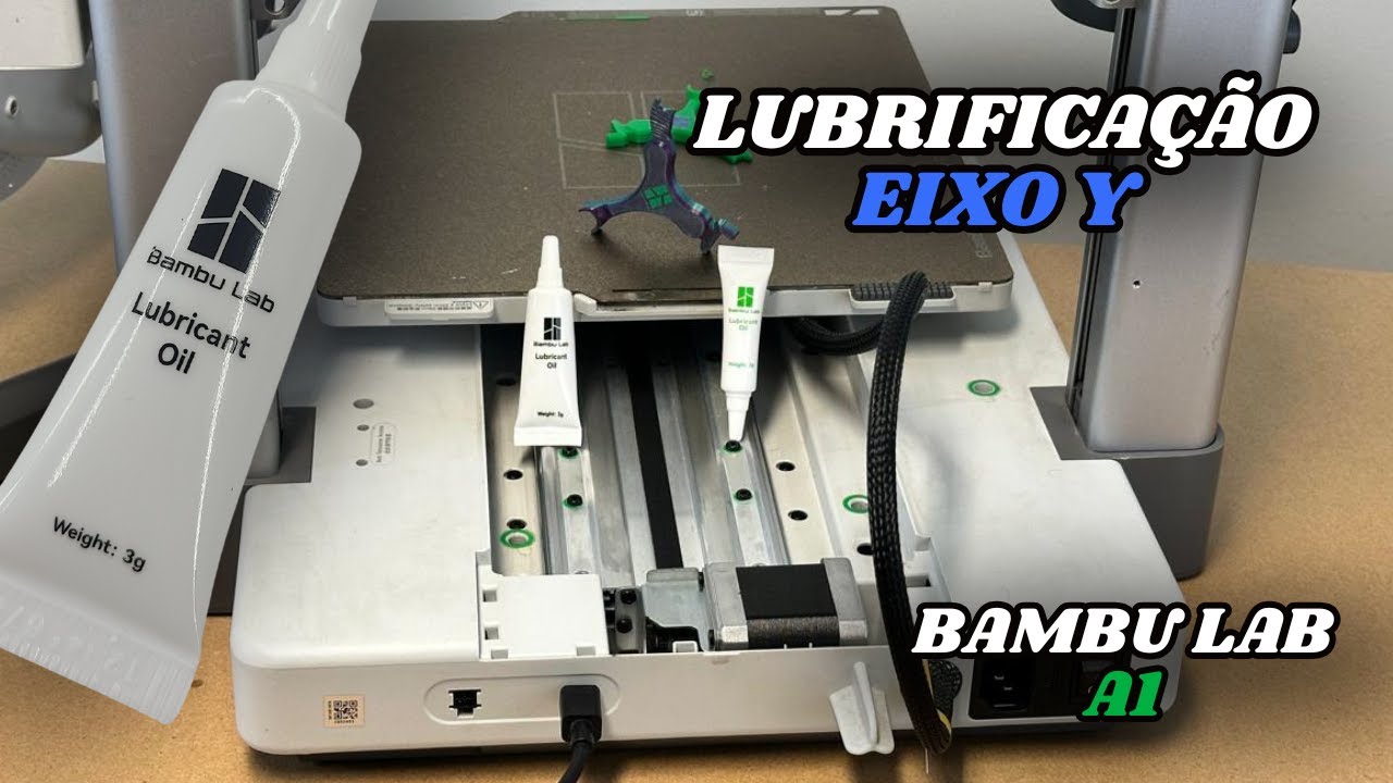 Como Lubrificar a Mesa da Bambu Lab A1 | Manutenção Central Print 3D