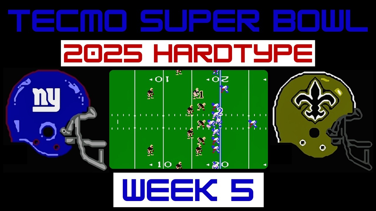 Суперкубок Tecmo 2025 — «Джайентс» против «Сэйнтс», 5-я неделя — NES