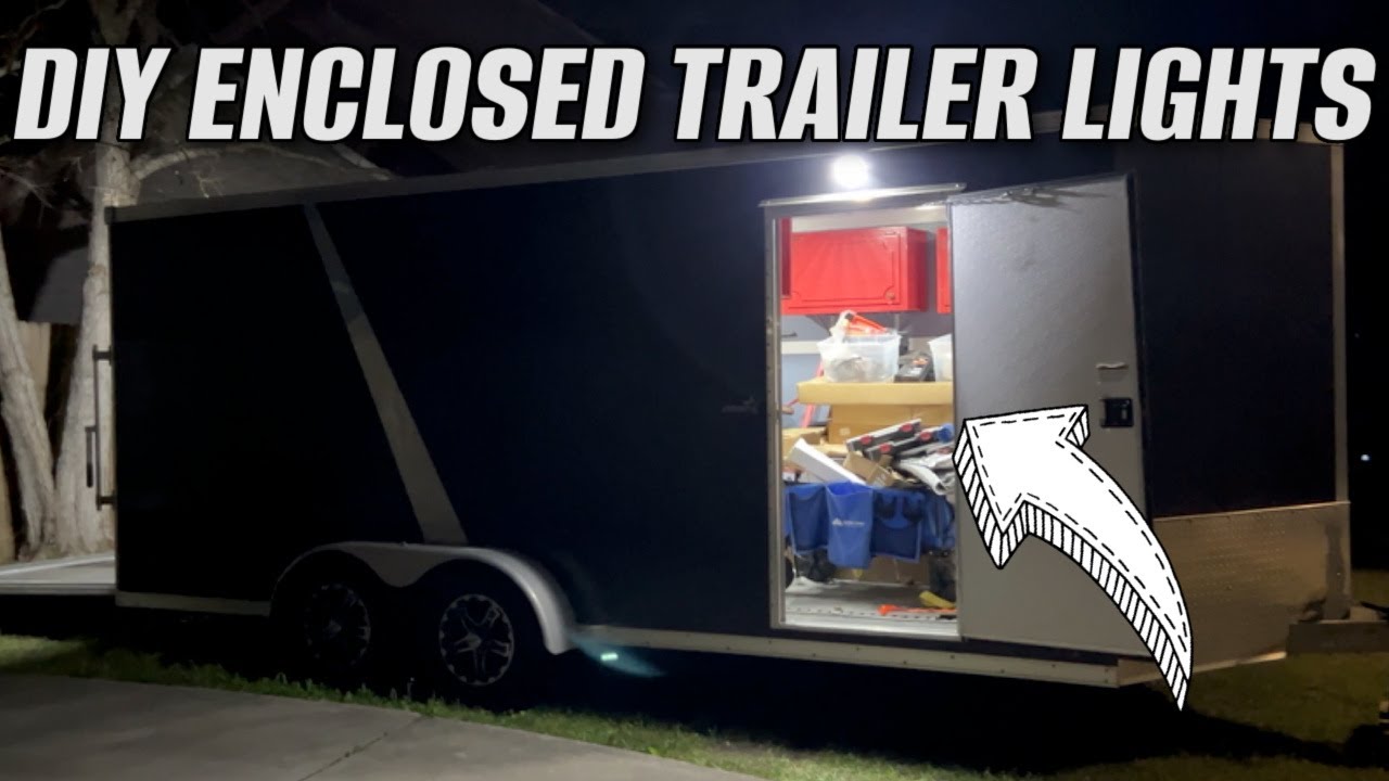 DIY Enclosed Trailer Lighting System On The Cheap Using Drill Battery!