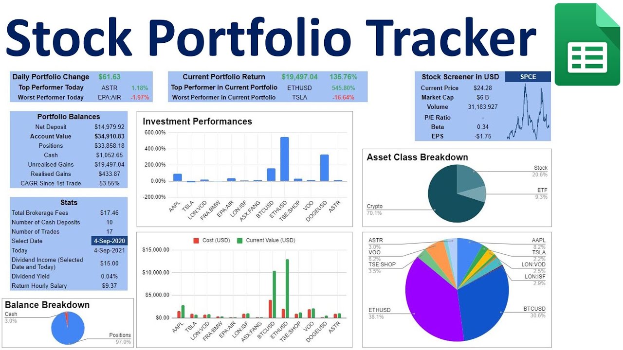 Investment Portfolio Tracker | Track Your Crypto, Stocks, and ETFs!