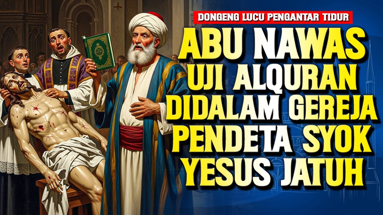 PATUNG YESUS JATUH SAAT ABU NAWAS UJI ALQURAN DIDALAM GEREJA - DONGENG NAWAS PENGANTAR TIDUR