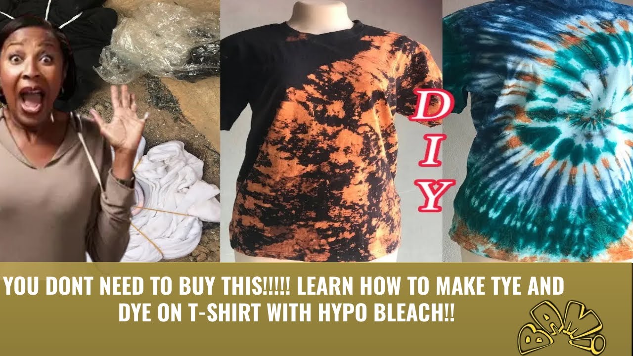 HOW TO DYE A WHITE T-SHIRT & BLEACH BLACK WITH HYPO | BAMI LIFESTYLES | TRENDING | TIE & DYE