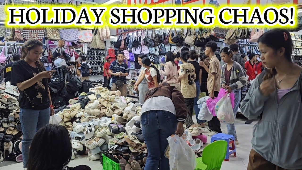 CRAZY Deals & Crowds! Shopping at New Steung Meanchey Market for Cambodian Holidays