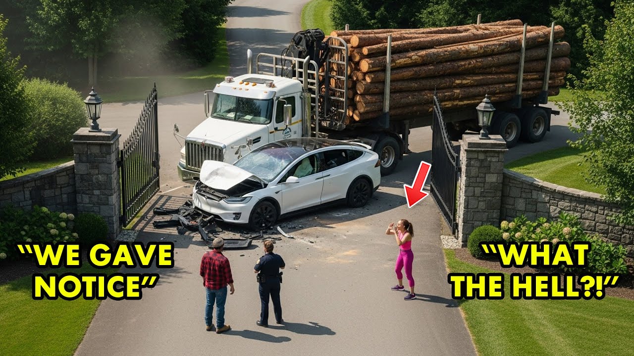 Карен из HOA постоянно парковала свою Tesla перед моими воротами — и мне пришлось раздавить ее ле...