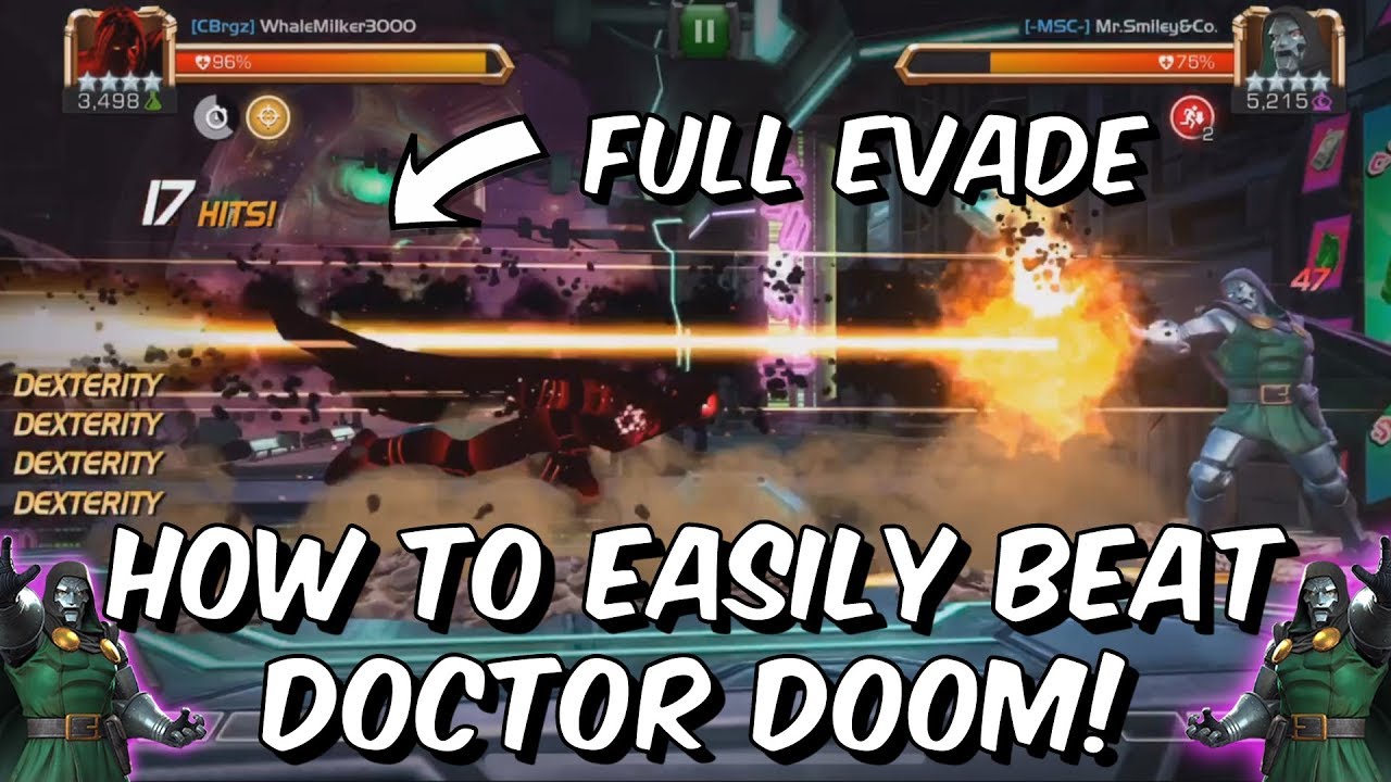 How To Easily Beat Doctor Doom - Best Champions & Fully Evade Specials - Marvel Contest of Champions