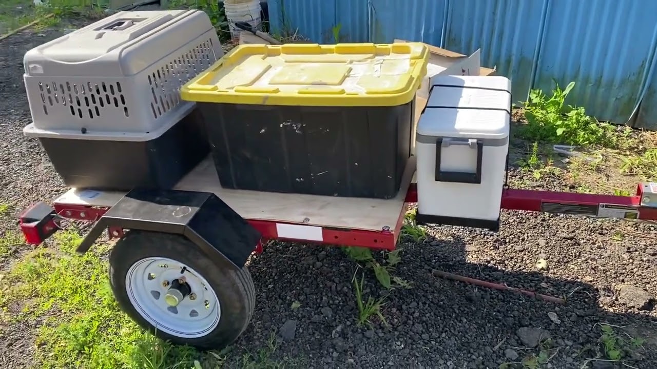 I built a tow hitch and trailer for my BMW 1200 GS.