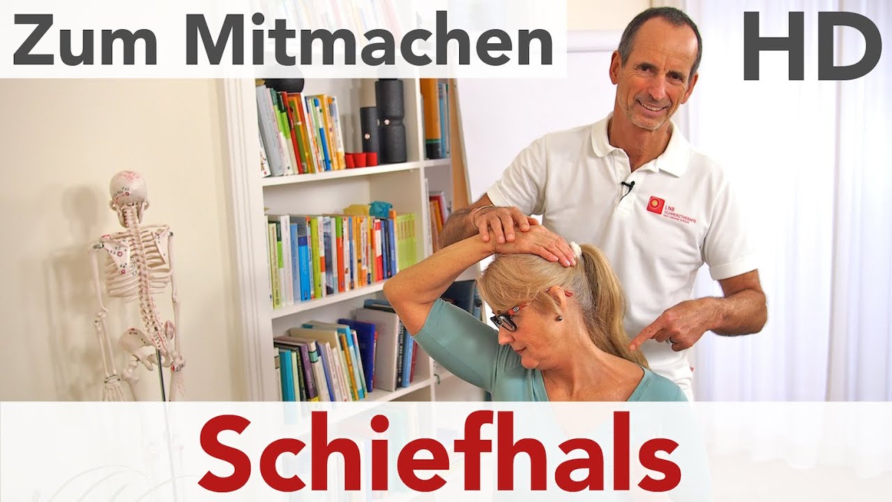 Schiefhals - Ursache, Faszienrolle, Übungen - HWS Schmerzen, Halswirbelsäule, Nackenschmerzen
