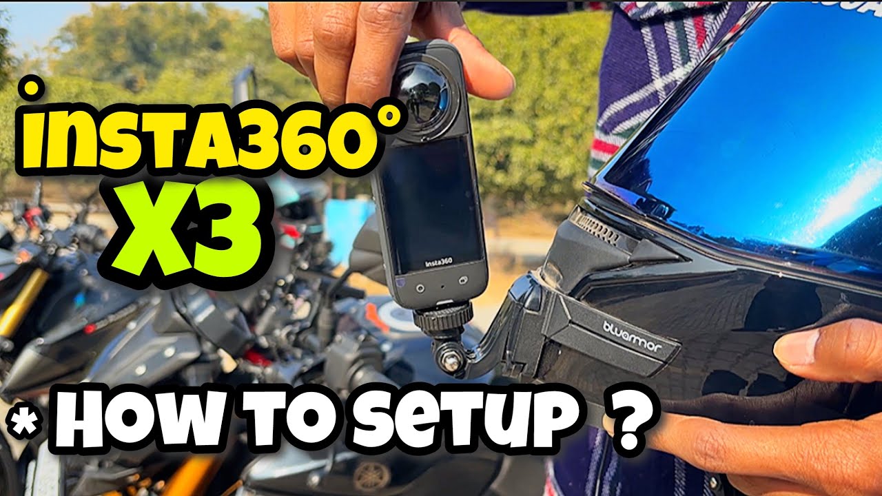 Insta360° x3  setup on your motorcycle || 🤩  Experience the incredible shots on insta360°x3 🔥||