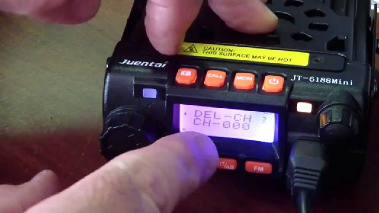 Juentai JT-6188 programming and menu settings