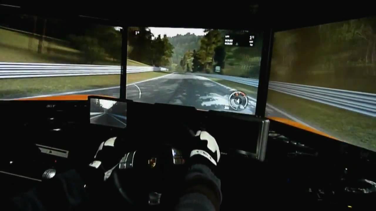 FORZA3 マイコックピット４画面　FANATEC WHEEL Multi Screen play 911 GT3 RS　Nordschleife