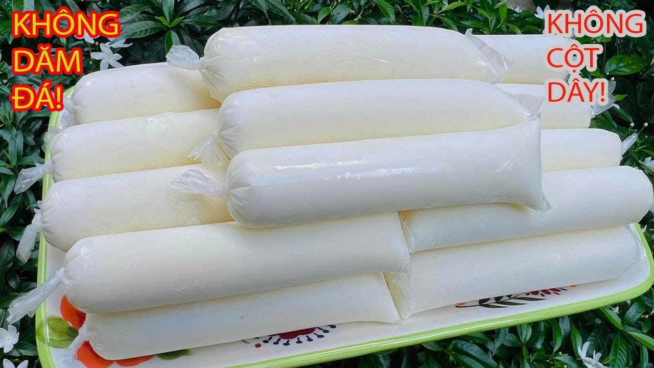 Bí quyết làm KEM SỮA CHUA TÚI mềm mịn, không dăm đá, cách buộc túi sữa chua không cần dây dễ dàng!