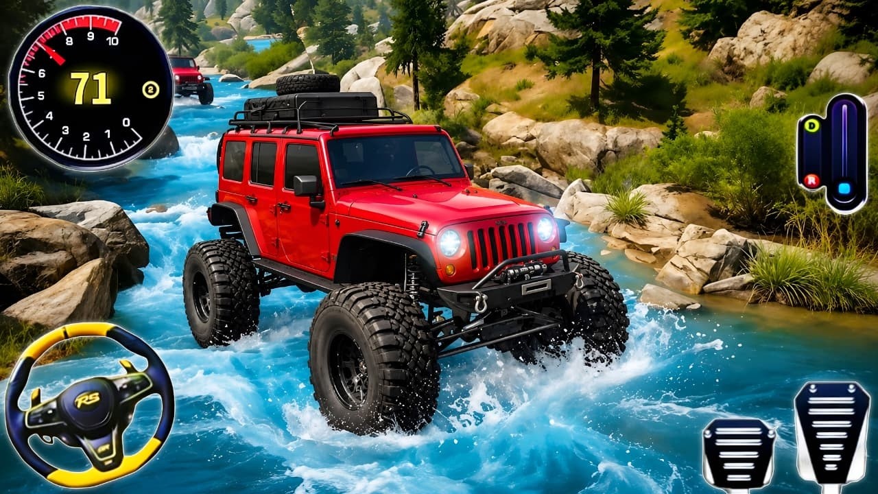 4x4 Offroad Jeep Driving Simulator 3D - Drive SUV 4x4 jeep Offroad Game - Android GamePlay