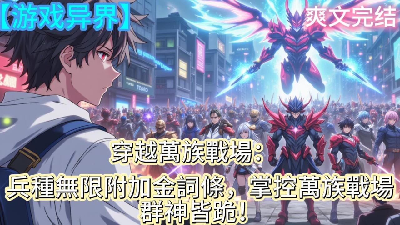 凌夜穿越至萬族戰場，重生便覺醒了唯一级天賦——無限金詞條！這個天賦讓他可以為所有兵種無限附加金詞條，戰力爆表、掌控全局！#爽文#系统#小说推荐#遊戲異界 #玩家異界 #異界冒險 #遊戲小說 #異界小說