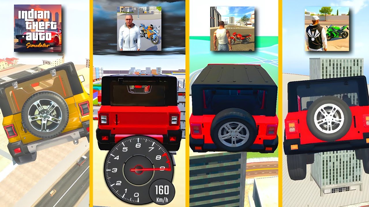 Indian Bike Driving GTA Games Challenge 😱 Thar Zumping Challenging Gaming Video // Indian GTA Game 🎮