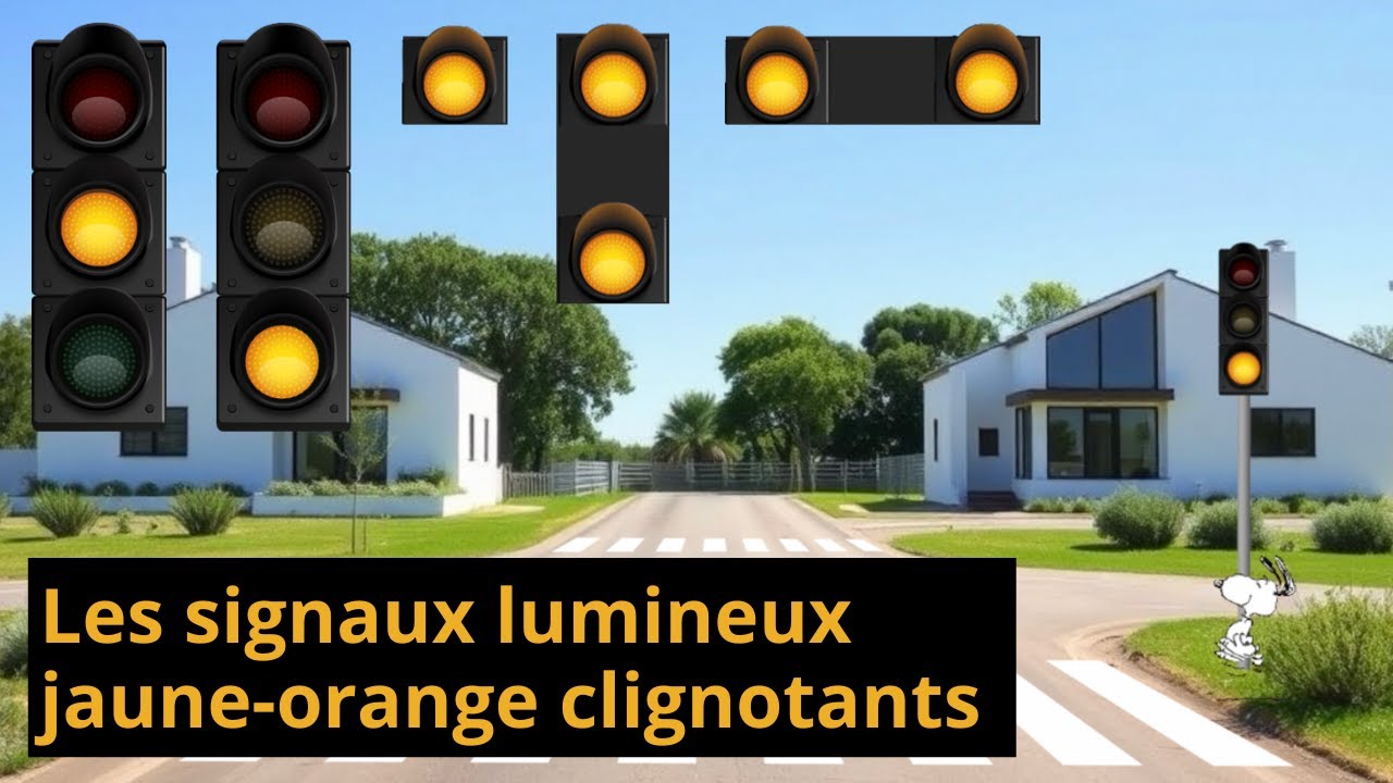 Les feux jaune-orange clignotants 🇧🇪 Les feux orange clignotant 