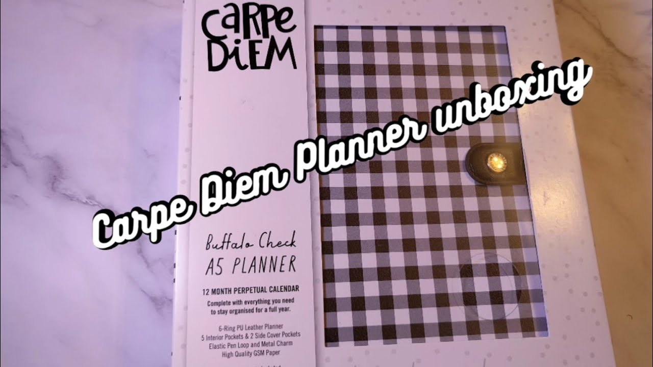 ✨Carpe Diem A5 Buffalo Check unboxing & initial setup with LPA blackout inserts ✨ #carpediemplanners
