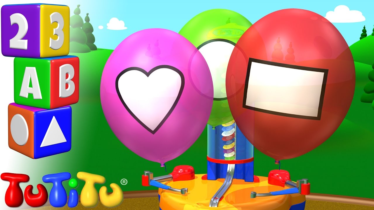 🟢🟦Fun Toddler Shapes Learning with TuTiTu Balloon Machine toy 🔶🟨TuTiTu Preschool and songs🎵