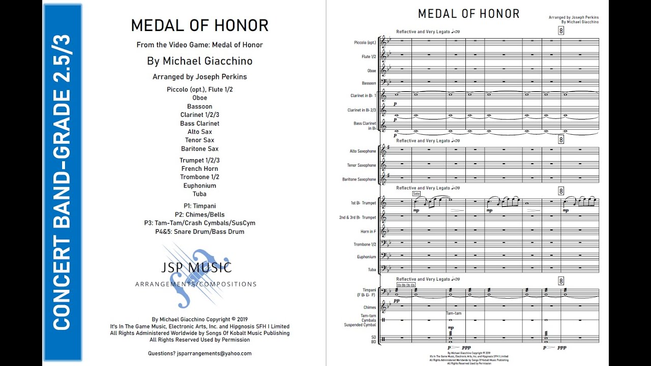 Medal Of Honor for Concert Band