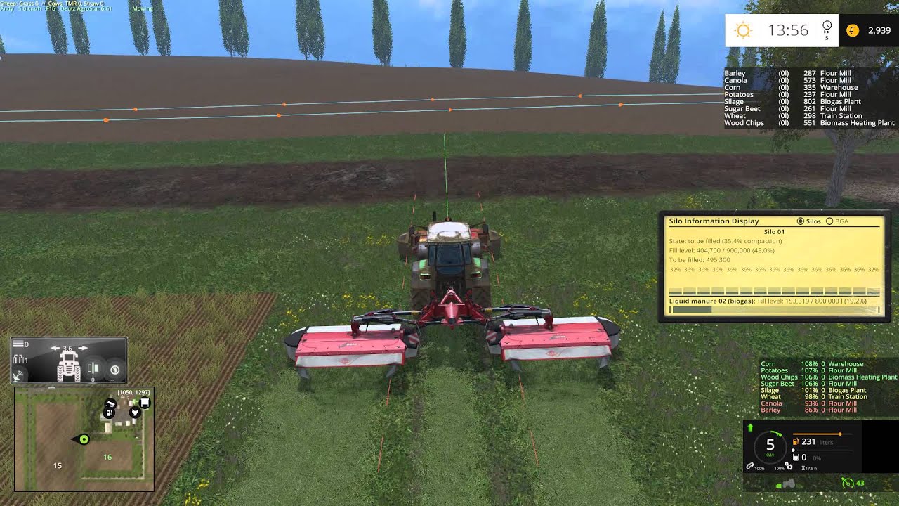 LS15 Kuhn FC 3525F + FC 10030 mit Agrostar 6.1. (145PS)