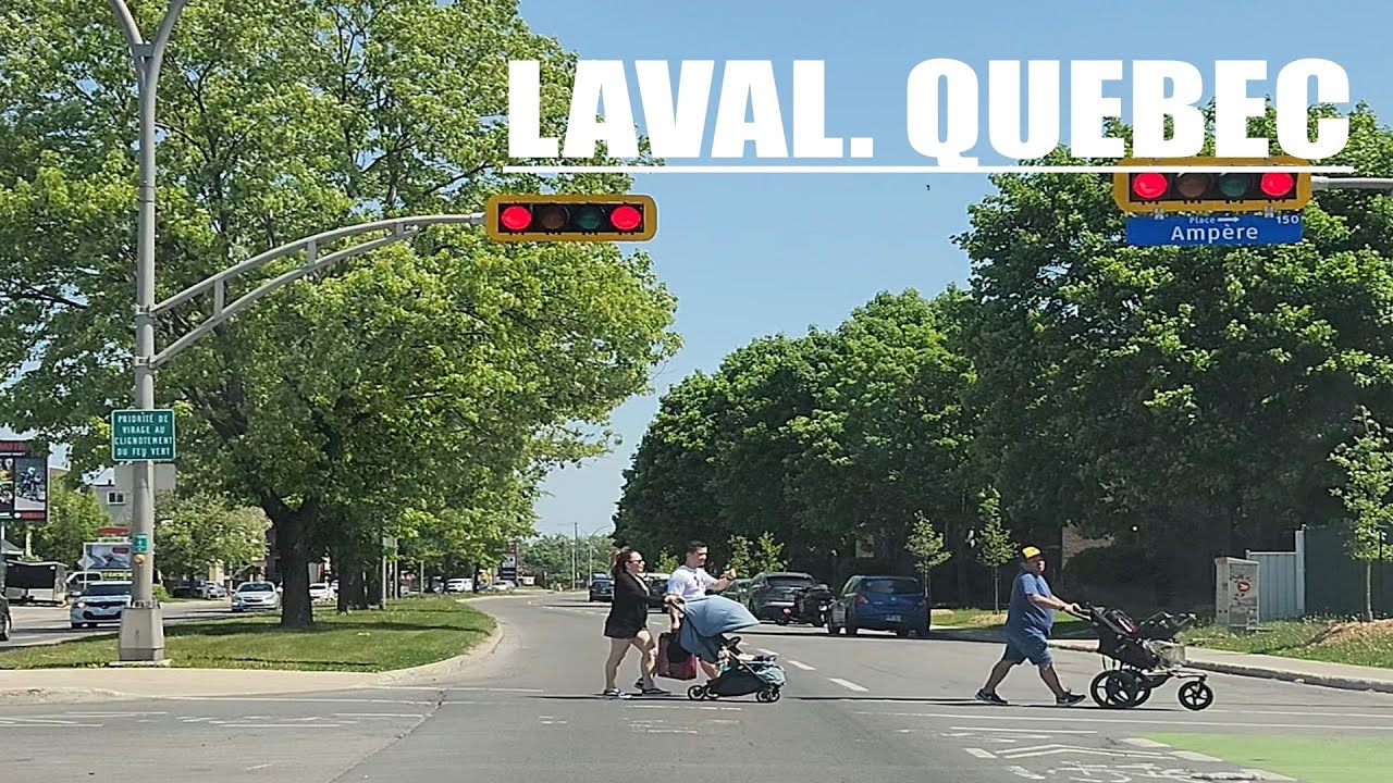 Boulevard Cartier y Des Laurentides Laval. Quebec 4k video . Vivir en Canadá 🍁