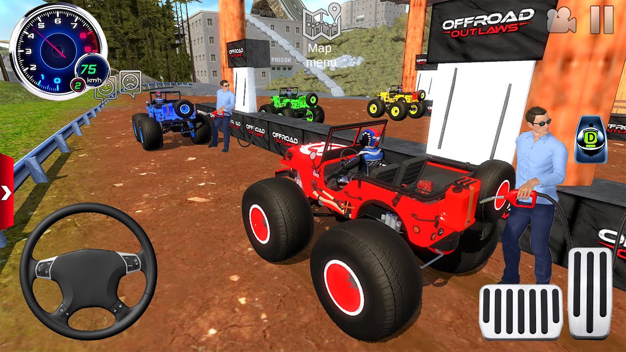 Juegos De Carros - Monster Truck Offroad Driving 3D #1 - Car Stunt Extreme Racing - Android Gameplay