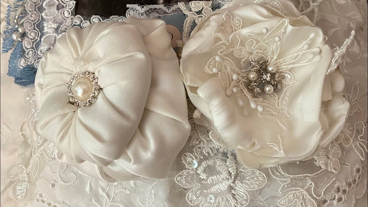 Creating shabby chic flowers satin silk flowers #flowers #shabbychic #satinflower