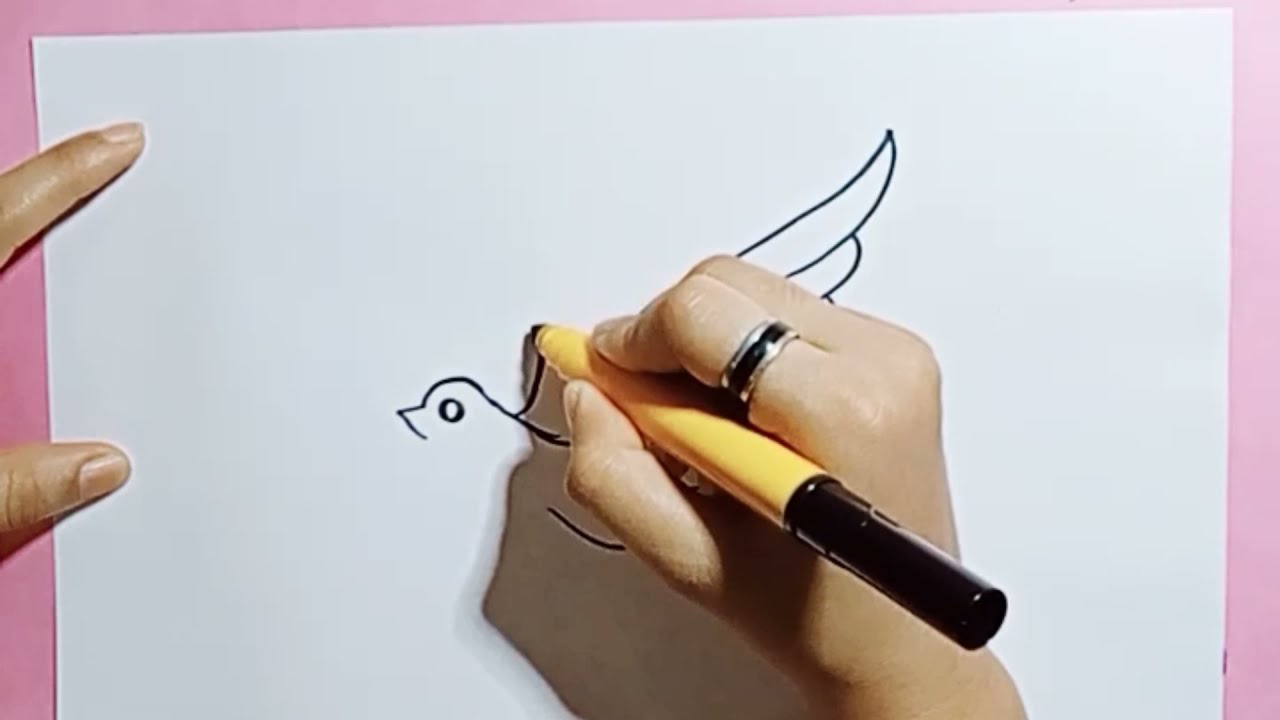 how to draw a easy bird step by step with sketch,bird drawing tutorial in easy way#specifiedart