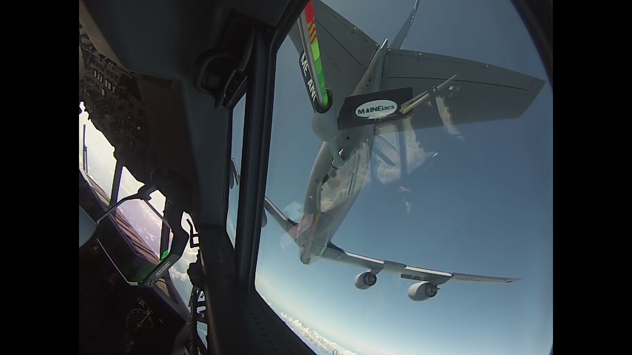 Combat Search and Rescue HC-130J Combat King II completes Mid-Air refueling with KC-135 MAINEiacs!