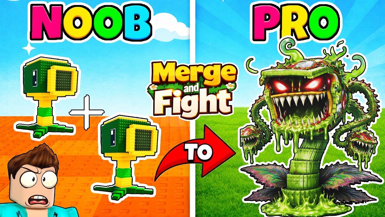 MERGING SCARY PLANTS IN ROBLOX !!