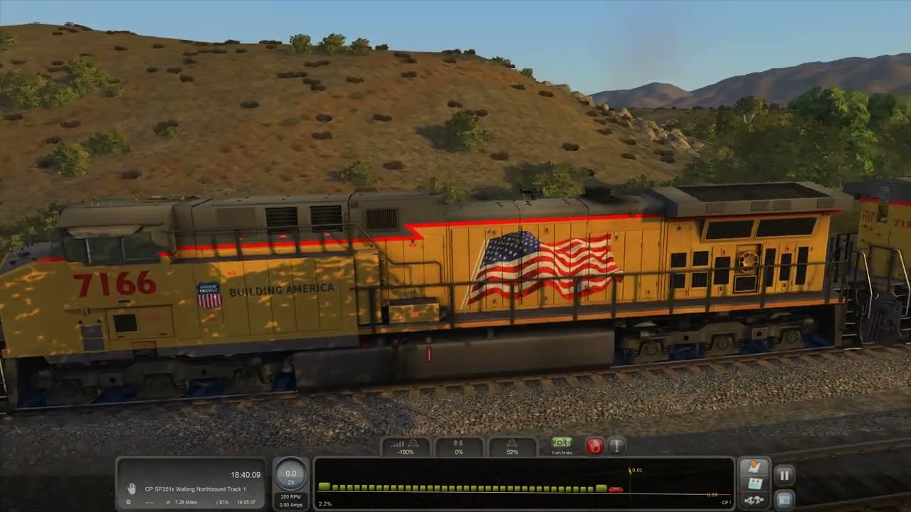 Train Simulator Classic - [GE AC4400CW] - UP 7166 to Bakersfield - Part 1 - 4K UHD