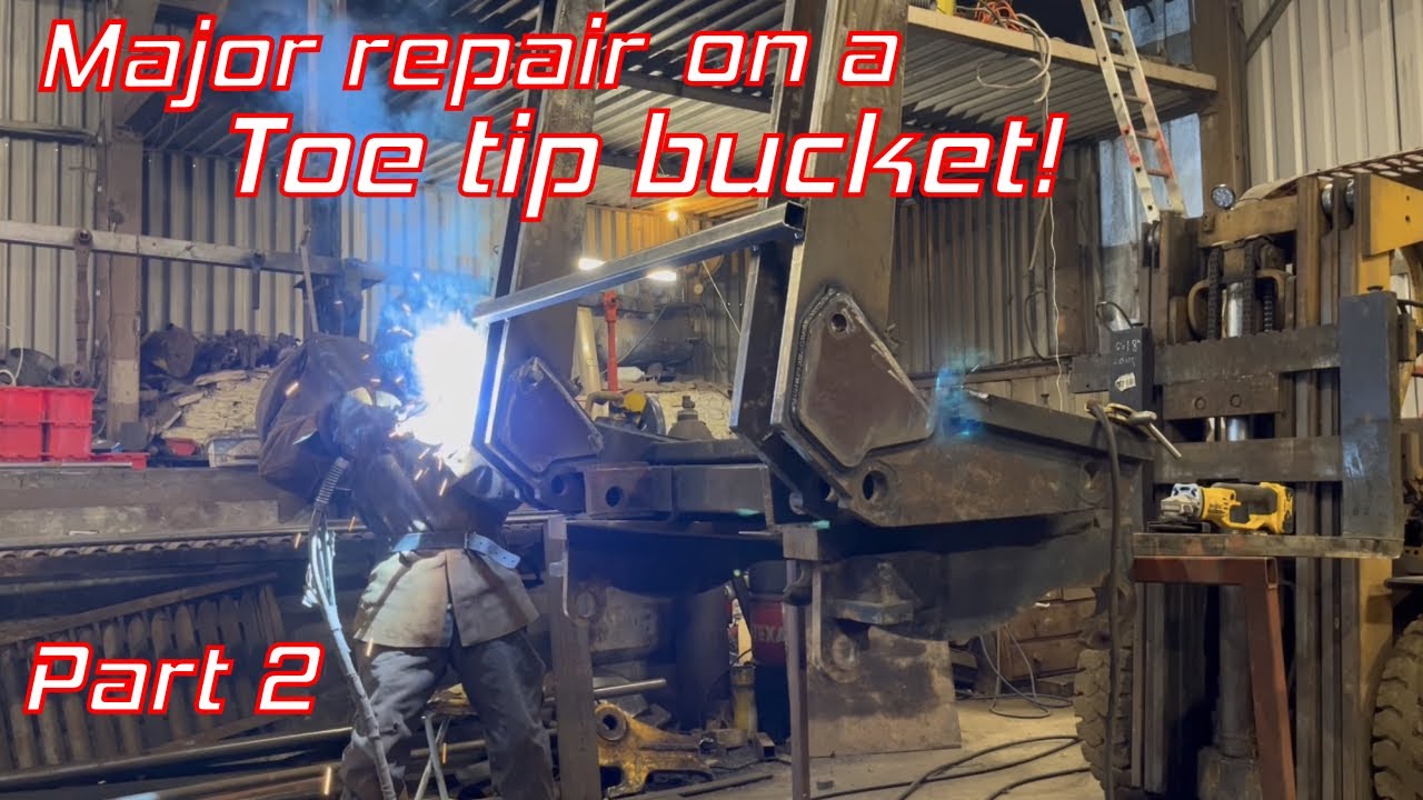 Major repair on a toe tip bucket. Part 2.
