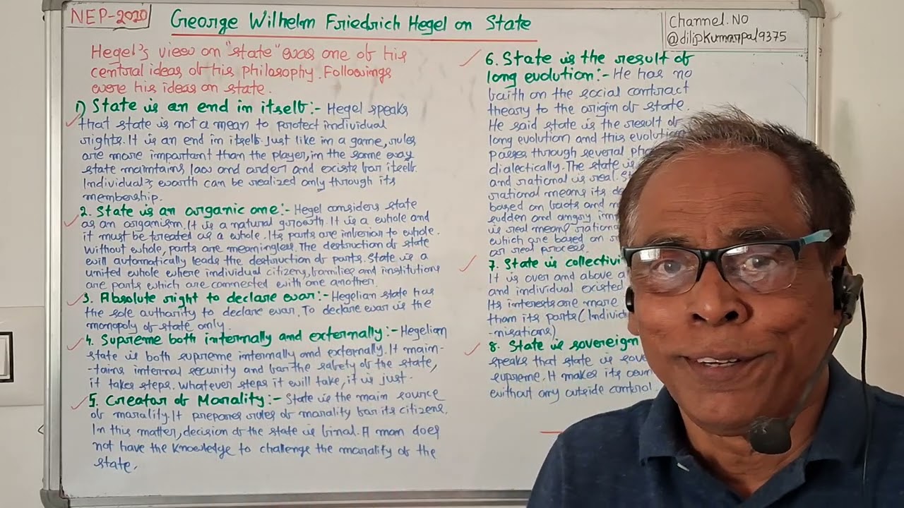 2021)Hegel' Views on State=+3 4th Sem+9th Pep.