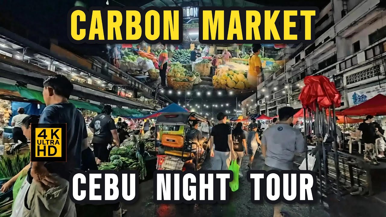 Carbon Market Cebu Night Tour (4K) | POV Walk, Raw Street Sounds 🇵🇭 Philippines